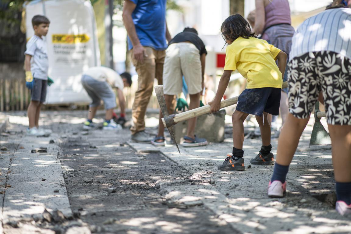 Chantier participatif place Robin