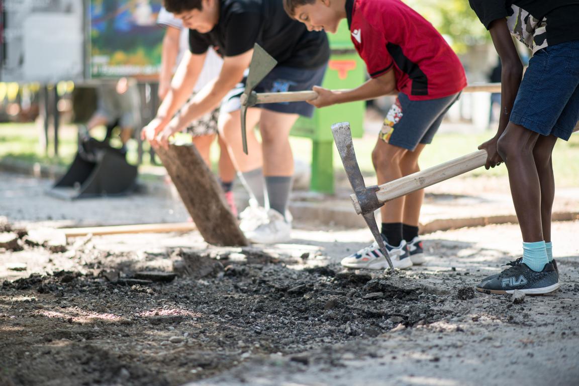 Chantier participatif place Robin