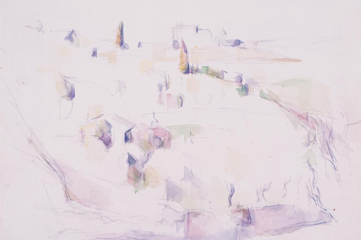 Paul Cézanne, Environs d’Aix, vers 1902, aquarelle et mine de plomb sur papier, 48 x 59 cm. Photographe : Luc Chessex, Lausanne