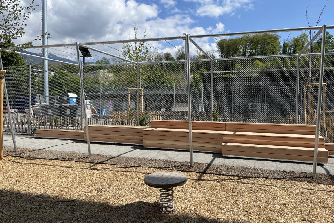 Pergola et gradins