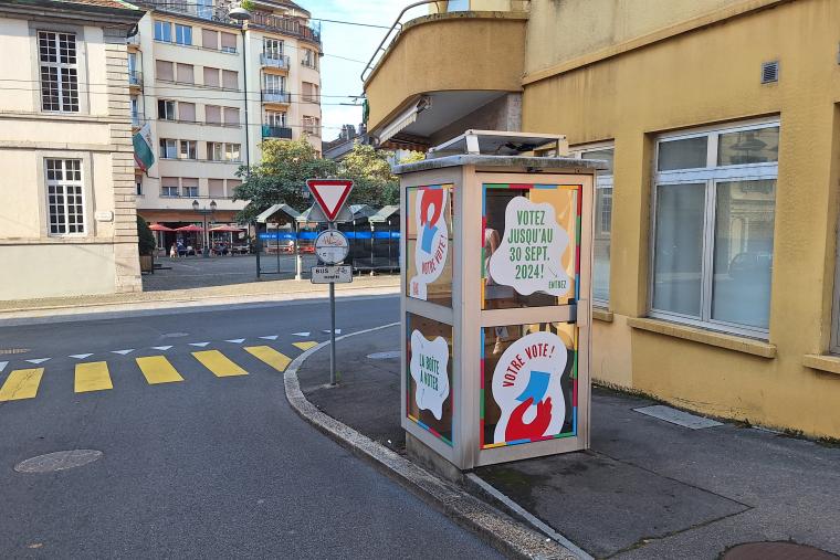 Vevey Bourse aux projets durables - cabine de vote