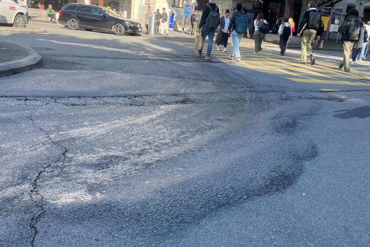 Chaussée gare de Vevey