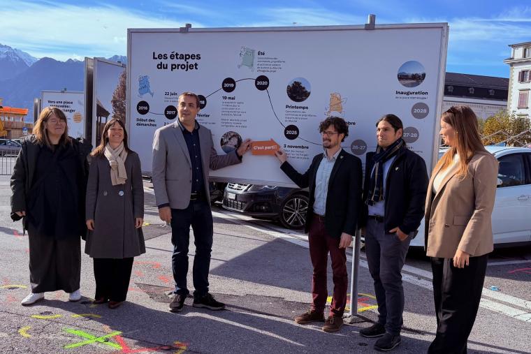 Début travaux place du Marché