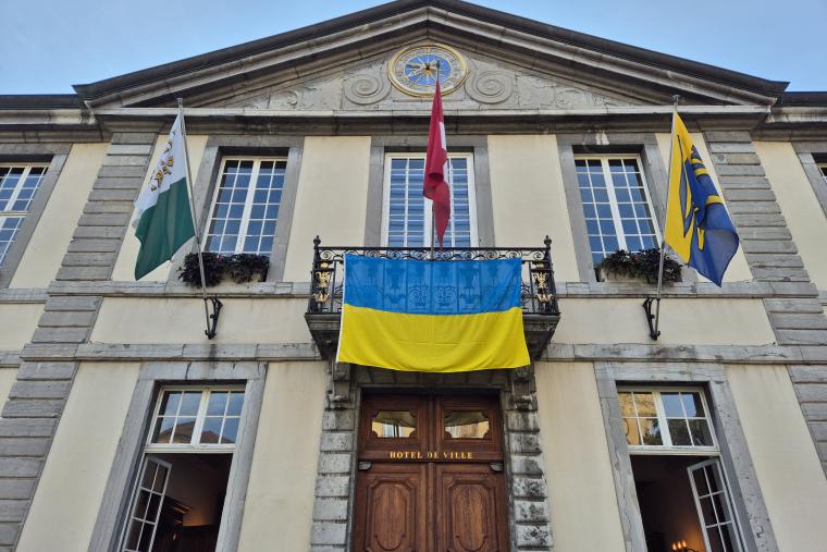 Drapeau ukrainien Vevey